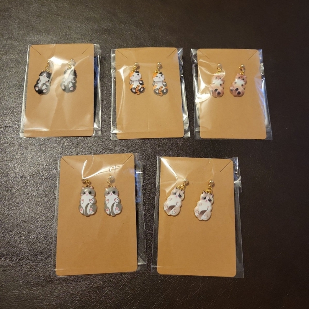 Cat Earrings (5 Pack)